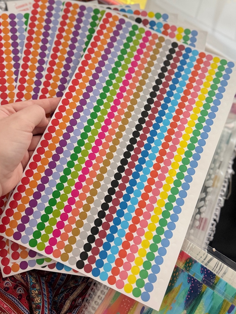 PLANNER STICKERS ✨ 3,200 STICKER DOTS | (5 sheets of 640 dots each)